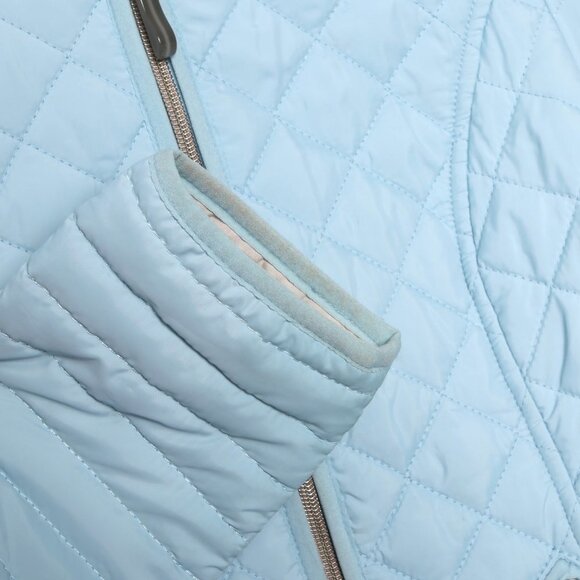 Olsen Europe Quilted Jacket Lightweight Full Zip Spring Coat Light Blue - Picture 9 of 10